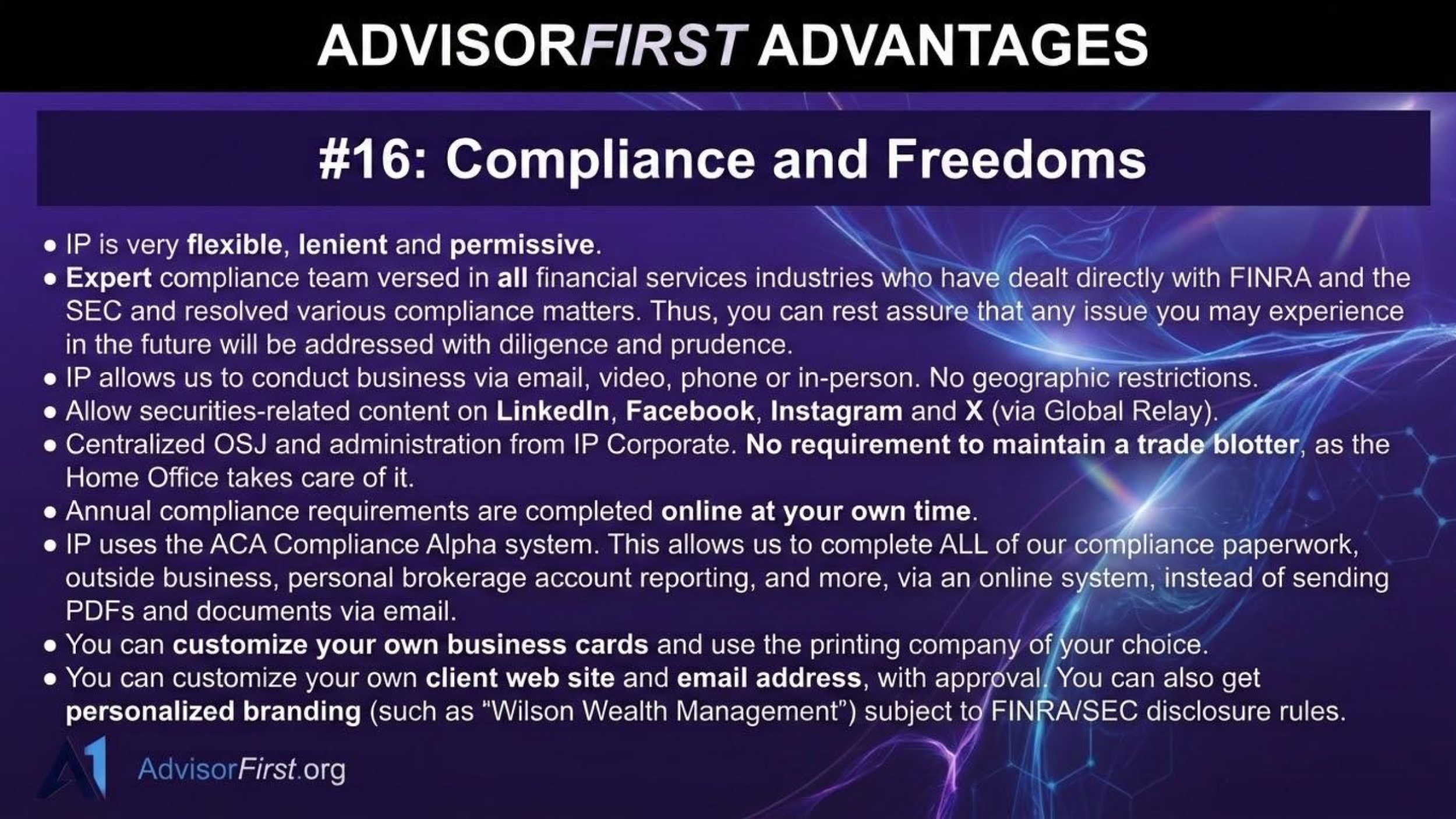 Advantages
