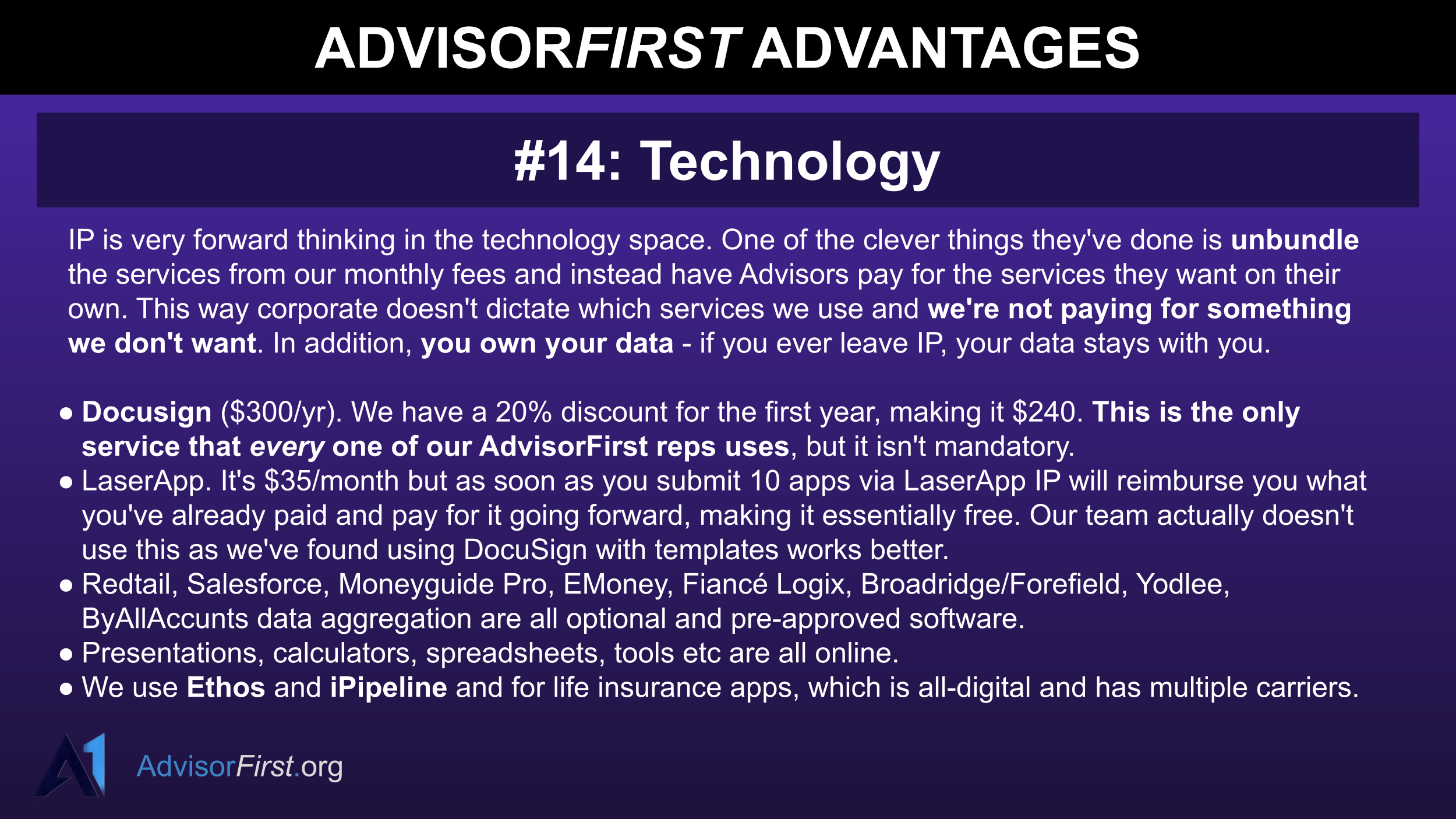 Advantages